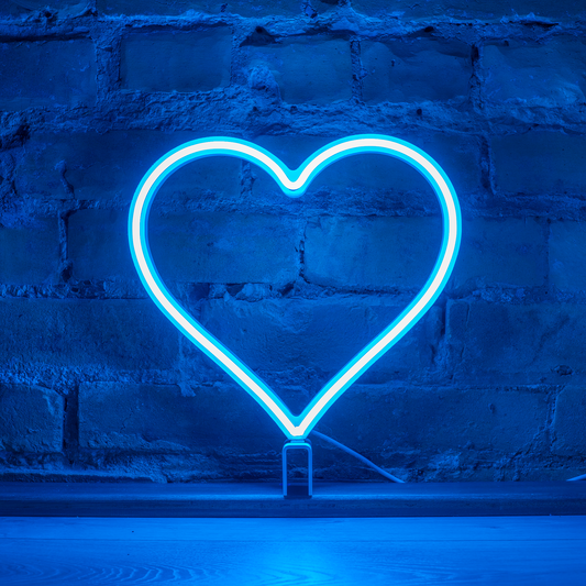 Neon Hero Heart - Cyan