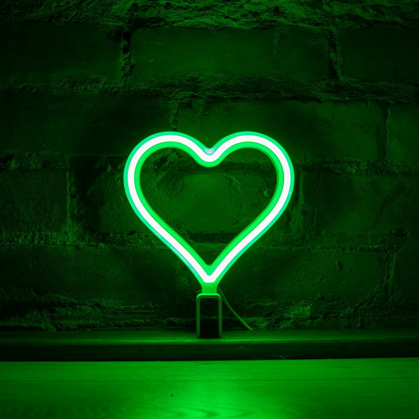 Mini Neon Heart - Green