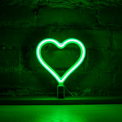 Mini Neon Heart - Green