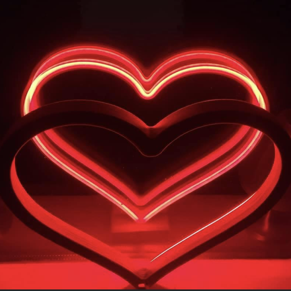 Red Neon Heart - Light Up Live – Our Glowing Hearts