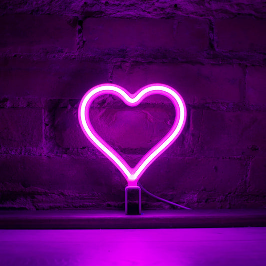 Mini Neon Heart - Magenta