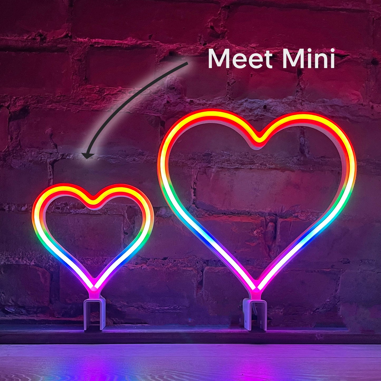 MINI Our Glowing Heart Signature Rainbow Heart