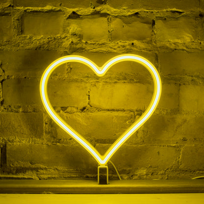 Neon Hero Heart - Yellow